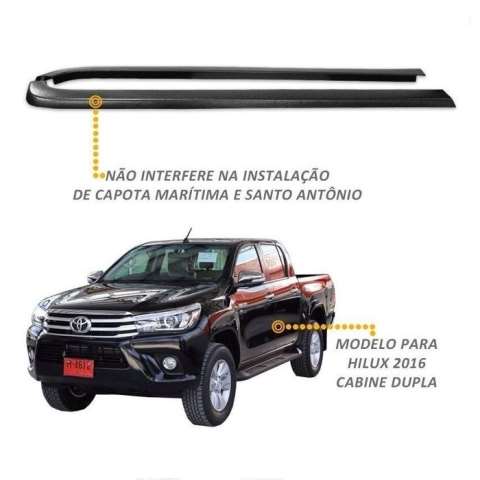 CAM-PTB016 - PROTETOR DE BORDA HILUX 16> CAB DUPLA