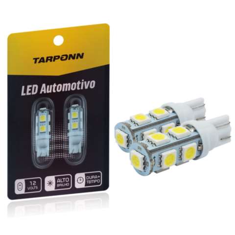 TP-5003 - KIT LÂMPADA LED 12V 2825 T10 9 LEDS